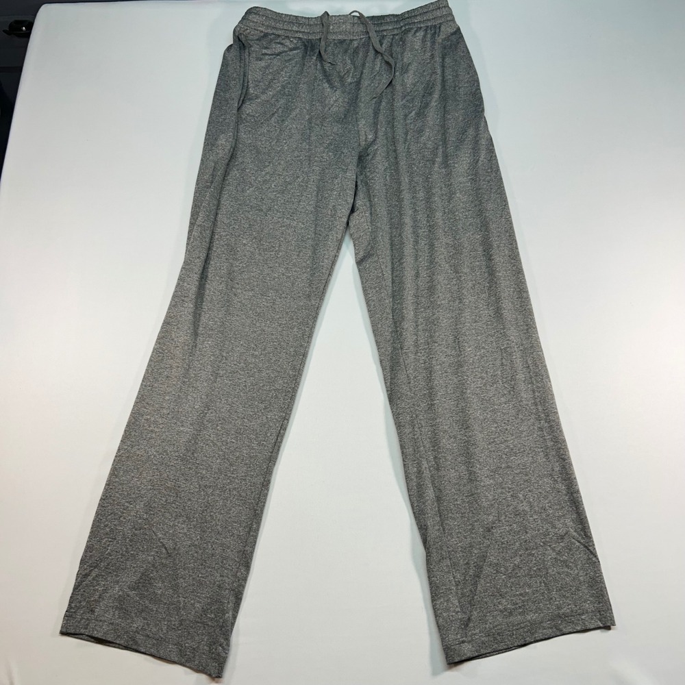 Fila Mens Medium Gray Heather Drawstring Elastic Waist Lounge Performance Pants